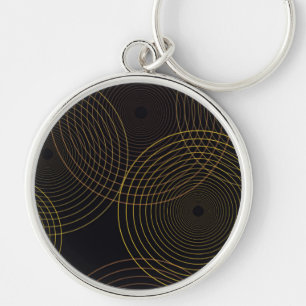 Simple, modern, cool, trendy thin line circles keychain
