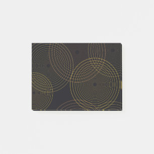 Simple, modern, cool, trendy thin line circles post-it notes