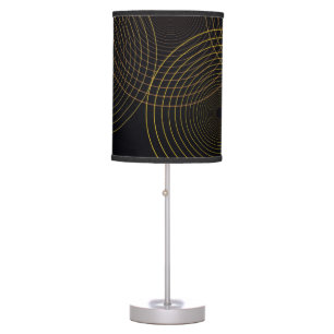 Simple, modern, cool, trendy thin line circles table lamp