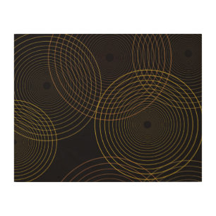 Simple, modern, cool, trendy thin line circles wood wall art