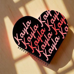 Simple Modern Cool Typography Name  Notebook