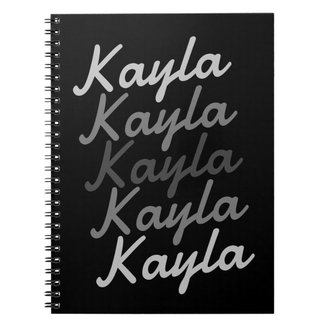 Simple Modern Cool Typography Name  Notebook (Front)