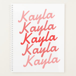 Simple Modern Cool Typography Name Planner