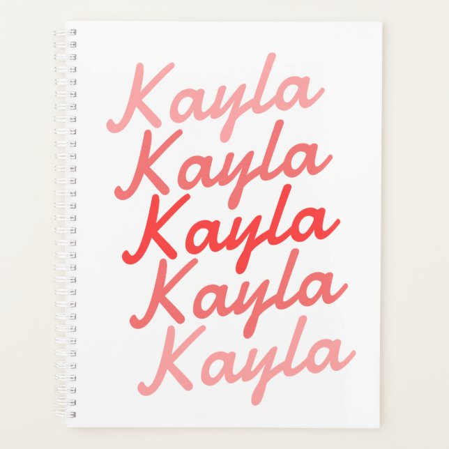 Simple Modern Cool Typography Name  Planner (Front)