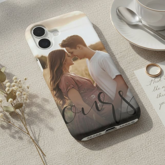Simple Modern Couple Custom Photo  iPhone Case (Creator Uploaded)