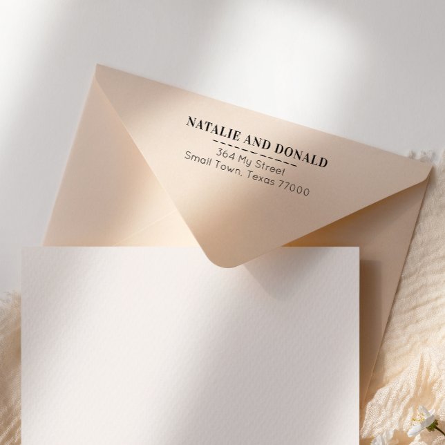 Simple Modern Couple Return Address Self-inking Stamp (Creator Uploaded)