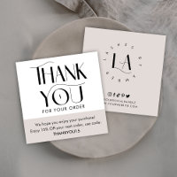 Simple Modern Cream Beige Business Thank You