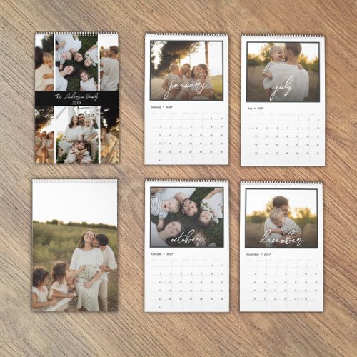 Simple Modern Create Your Own Family Photo Calendar