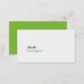 Simple Modern Crisp White 2 Business Card (Front/Back)