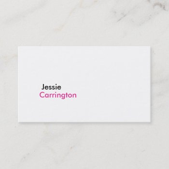 Simple Modern Crisp White 4 Business Card by pixelholicBC at Zazzle