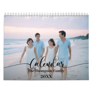 Simple Modern Custom 14 Photos Family 2026 Calendar