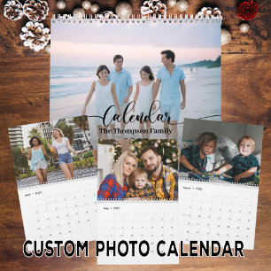Simple Modern Custom 14 Photos Family 2027 Calendar
