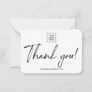 Simple Modern Custom Business Logo Coupon Promo Note Card