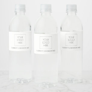 Simple Modern Custom Logo Or Photo Doctor  Water Bottle Label