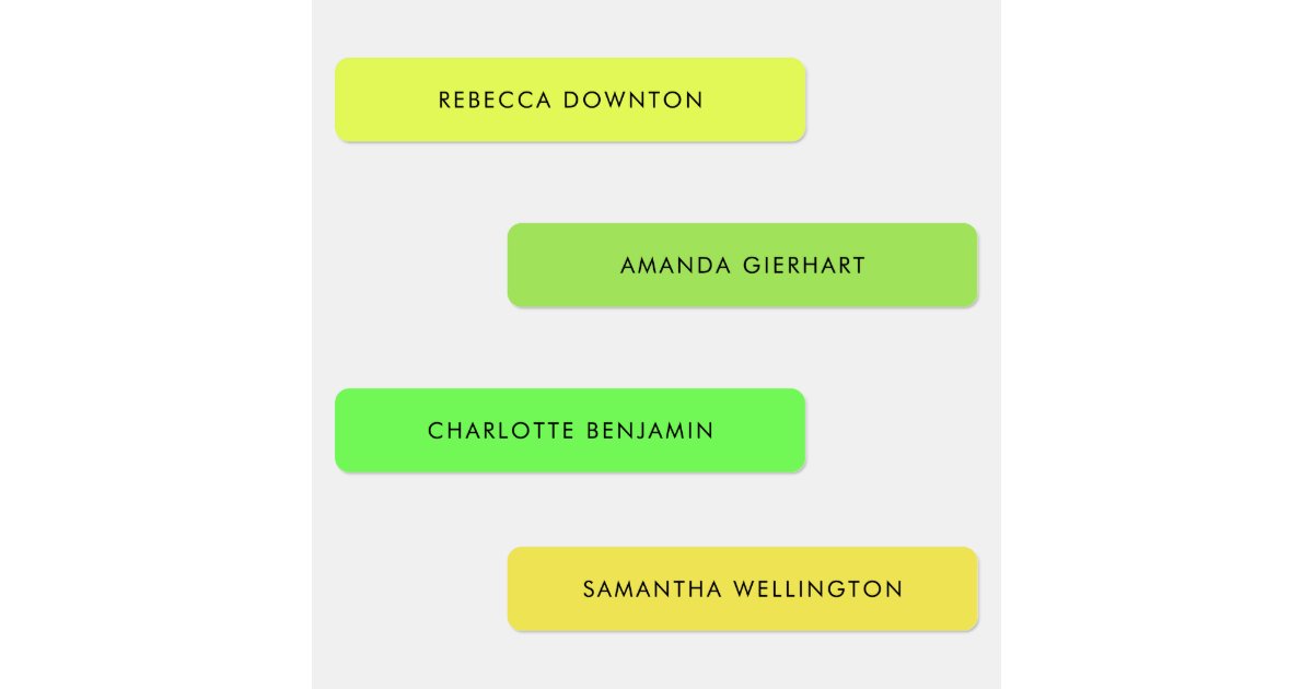 Simple Modern Custom Name Labels | Zazzle