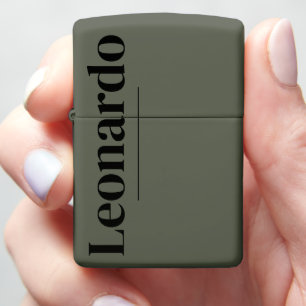 Simple Modern Custom Name Zippo Lighter