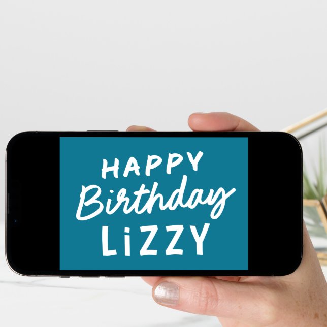 Simple Modern Custom Non-Photo Birthday Greeting Card (Front Digital)