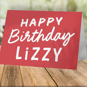 Simple Modern Custom Non-Photo Birthday Greeting Card