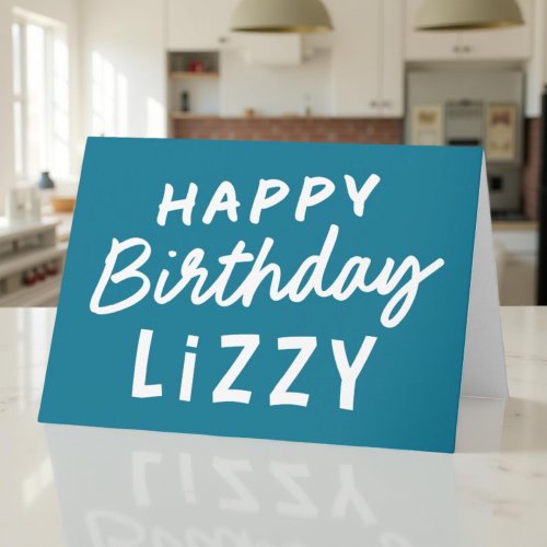 Simple Modern Custom Non-Photo Birthday Greeting