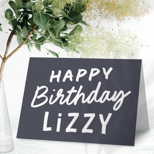 Simple Modern Custom Non-Photo Birthday Greeting