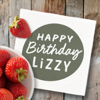 Simple Modern Custom Non-Photo Birthday Greeting