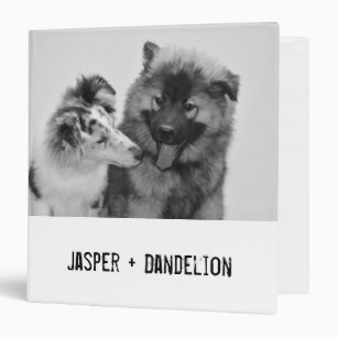 Simple, Modern Custom Pet or People Photo 3 Ring Binder