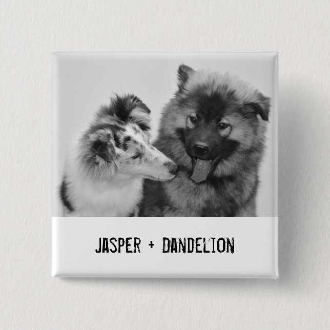 Simple, Modern Custom Pet or People Photo Button (Front)