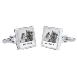 Simple, Modern Custom Pet or People Photo Cufflinks