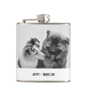Simple, Modern Custom Pet or People Photo Flask