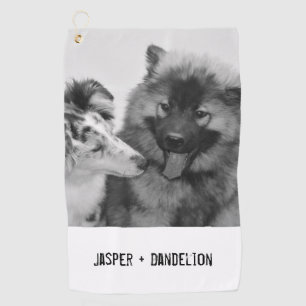 Simple, Modern Custom Pet or People Photo Golf Towel