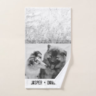 Simple, Modern Custom Pet or People Photo Hand Towel