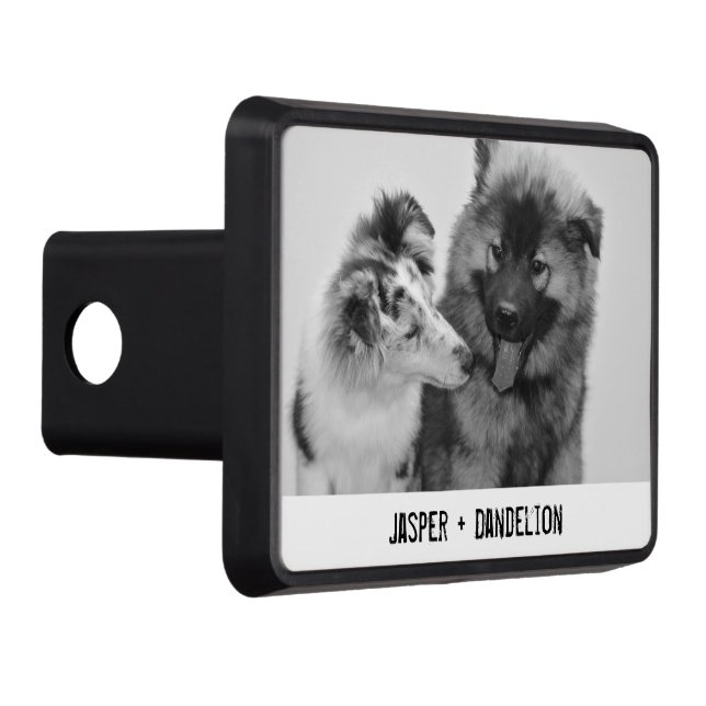 Simple, Modern Custom Pet or People Photo Hitch Cover (Right)