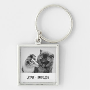 Simple, Modern Custom Pet or People Photo Keychain