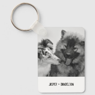 Simple, Modern Custom Pet or People Photo Keychain