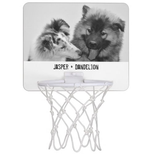 Simple Modern Custom Pet or People Photo Mini Basketball Hoop