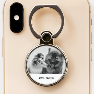 Simple, Modern Custom Pet or People Photo Phone Ring Stand