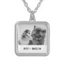 Simple, Modern Custom Pet or People Photo Silver Plated Necklace