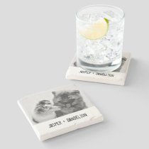 Simple, Modern Custom Pet or People Photo Stone Coaster
