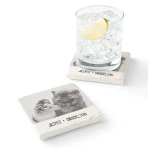 Simple, Modern Custom Pet or People Photo Stone Coaster