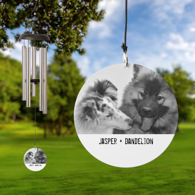 Simple, Modern Custom Pet or People Photo Wind Chime (Outdoor)