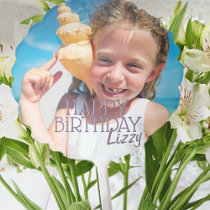 Simple Modern Custom Photo Birthday Greeting Balloon