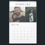 Simple Modern Custom Photo Calendar<br><div class="desc">Big photos,  white space,  and a beautiful serif font make this modern photo calendar simple to create and shine</div>