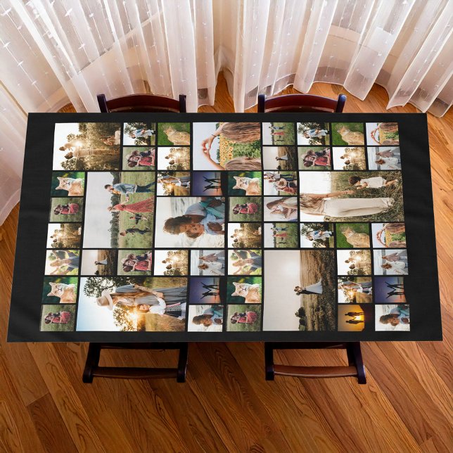 Simple Modern Custom Photo Collage Tablecloth (Creator Uploaded)