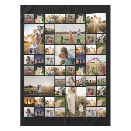 Simple Modern Custom Photo Collage Tablecloth