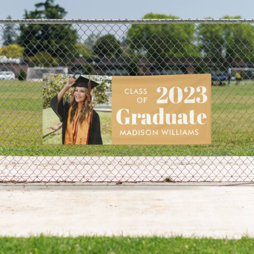 Simple Modern Custom Photo Graduation Banner