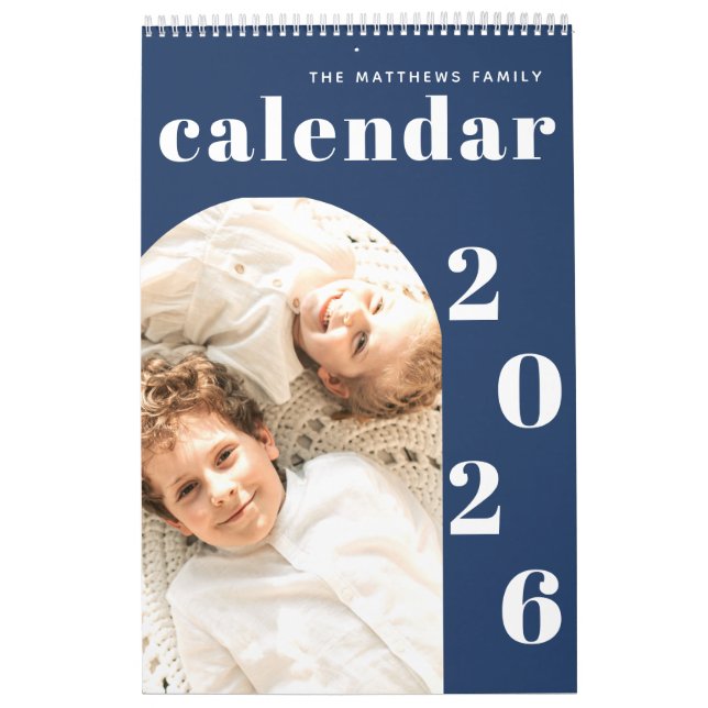 Simple Modern Custom Photo Planner Calendar (Cover)