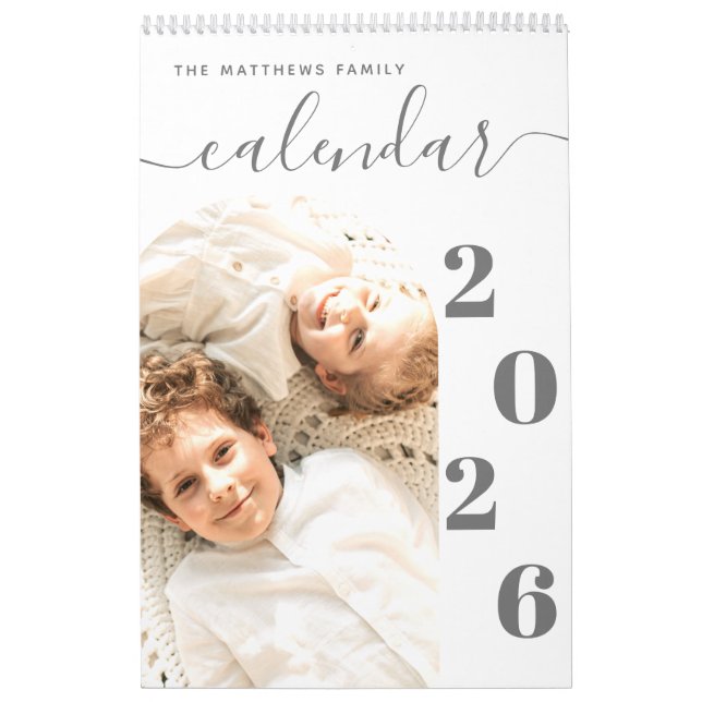 Simple Modern Custom Photo Planner Calendar (Cover)
