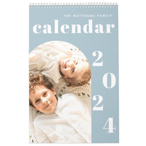Simple Modern Custom Photo Planner Calendar