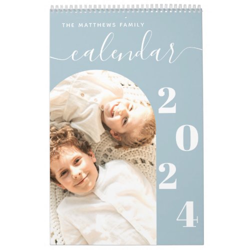 Simple Modern Custom Photo Planner Calendar