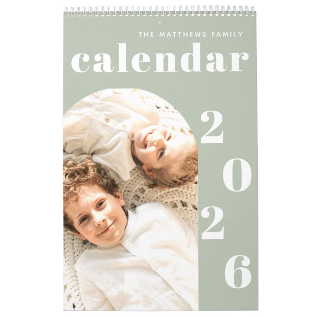 Simple Modern Custom Photo Planner Calendar (Cover)